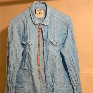 Sky blue button down MD-L